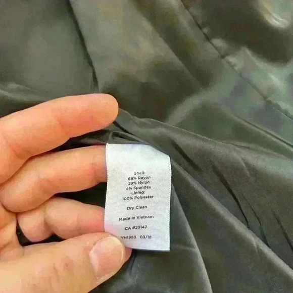 Talbots Luxe Knit Black & White Herringbone Stand Collar Zip Front Blazer - Picture 8 of 12